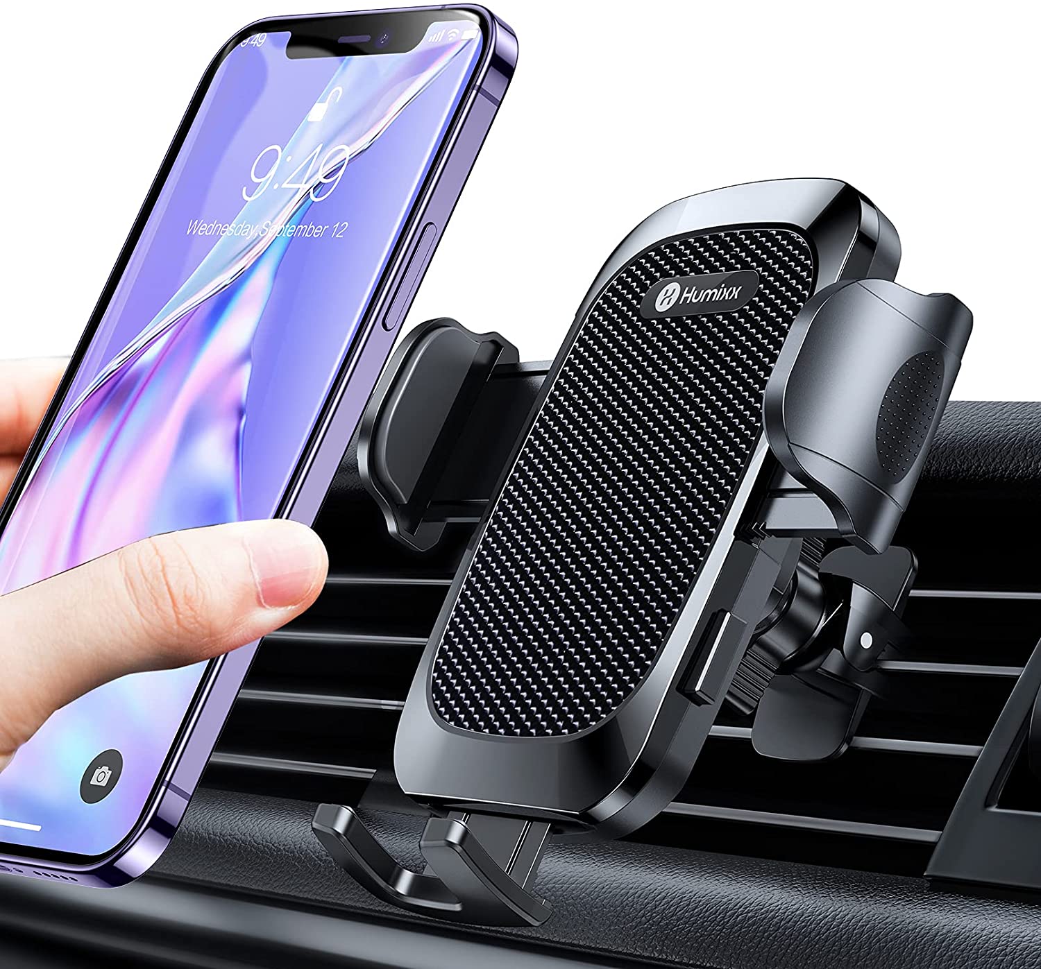 2023 OVER-THE-TOP StabiIlity] Humixx Phone Mount for Car Vent Clip  Universal Grey Car Phone Holder Mount Hands-Free Cell Phone Holder for Car  Air Vent Clip for iPhone 14 Samsung Note ＆ All