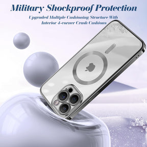 Humixx Magnetic Slim Soft for iPhone 15 ProMax case Compatible with MagSafe&Wallet Military Grade Shockproof Protection Integrated Lens Protection for iPhone 15 Pro Max-6.7'',Grey