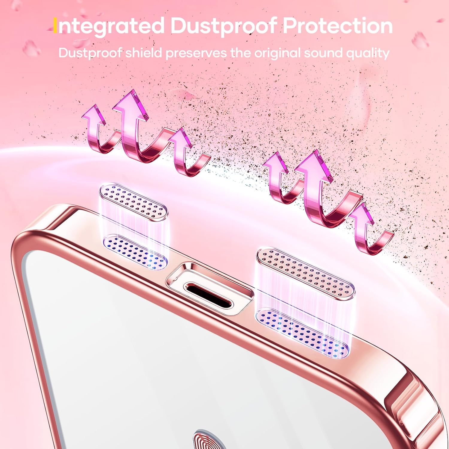 Humixx Magnetic Slim Soft for iPhone 15 case Compatible with MagSafe&Wallet Military Grade Shockproof Protection Integrated Lens Protection Glitter Protective Case for iPhone 15, 6.1 inch - Pink