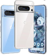 Humixx for Google Pixel 8 Pro Case Clear [Non-Yellowing] [14FT Military Grade Drop Protection] Protective Shockproof Bumper Slim Fit Transparent for Pixel 8 Pro Phone Case 6.7'' - Diamond Clear