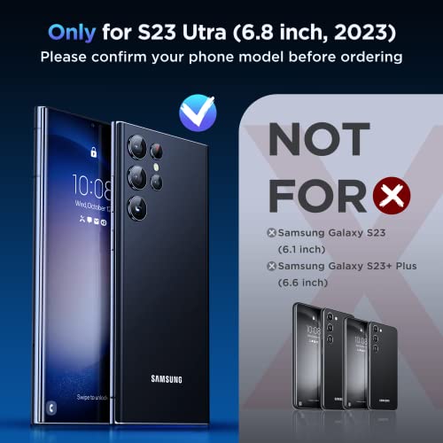 Humixx 5 in 1 Samsung Galaxy S23 Ultra Case, Clear