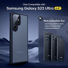 Humixx 5 in 1Shockproof Samsung Galaxy S23 Ultra Case,Black